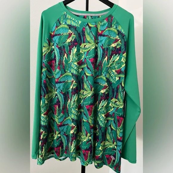 🎁NWT!🎁 Reel Legends Men’s 2XL Performance Long Sleeve Tropical Print - Picture 9 of 12